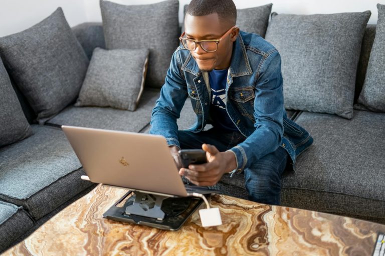 A Man Holding a Smartphone